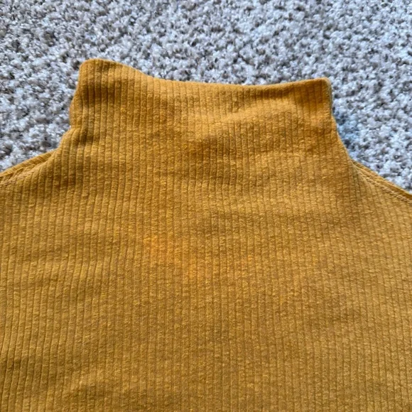 Free People Madeline Top Shirt Women’s Small Relaxed Golden Haze Yellow Tank - Picture 5 of 9